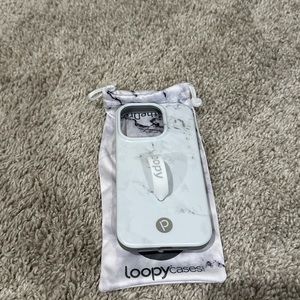 Loopy iPhone 14 Pro Case White Marble